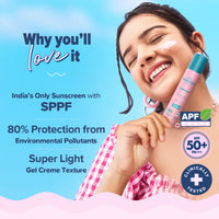 Aqualogica Radiance+ SPF 50+ PA++++, Watermelon, Niacinamide, APF, In-Vivo Tested (50g)