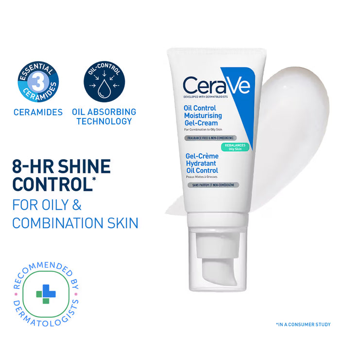 CeraVe Oil Control Gel-Cream lightweight moisturizer for Oily & Combination Skin with Shine Control (52ml)