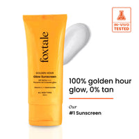 Foxtale Glow Sunscreen SPF 50 PA++++ with Vitamin C & Niacinamide for a Dewy Glow | 50ml
