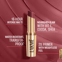 Lakme 9 To 5 Powerplay Priming Matte Lipstick For 16Hr Intense Matte