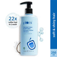 Plum Peptides Shampoo with Coconut Milk for Dry & Rough Hair 22x softer hair in 1 wash (250ml)
