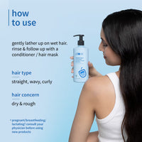 Plum Peptides Shampoo with Coconut Milk for Dry & Rough Hair 22x softer hair in 1 wash (250ml)