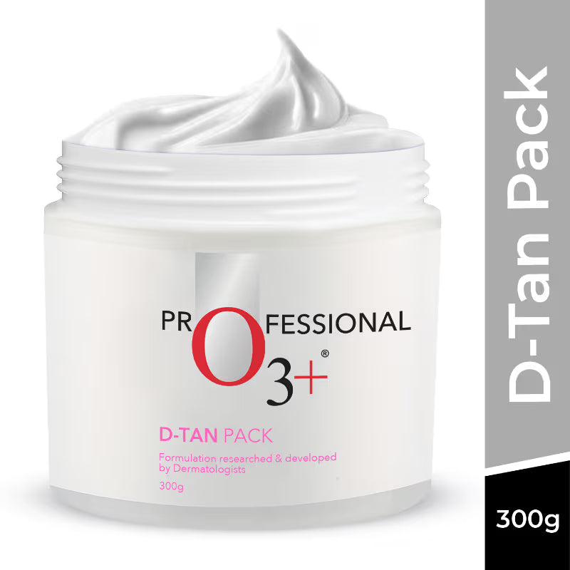 O3+ D -TAN Face Pack for Tan Removal & Glowing Skin - Detan Mask for All Skin Types (300g)