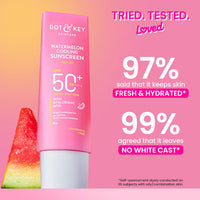 Dot & Key Watermelon Cooling Sunscreen SPF 50+ PA++++, In-Vivo Tested, Aqua-Gel Texture (50 g)