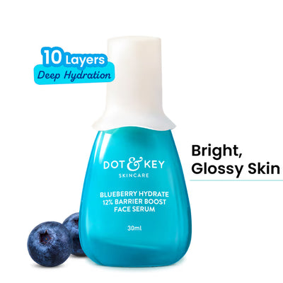 Dot & Key Blueberry Hydrate 12% Barrier Boost Serum, With 7 Ceramides, Heals Dry, Damaged Skin (30ml)