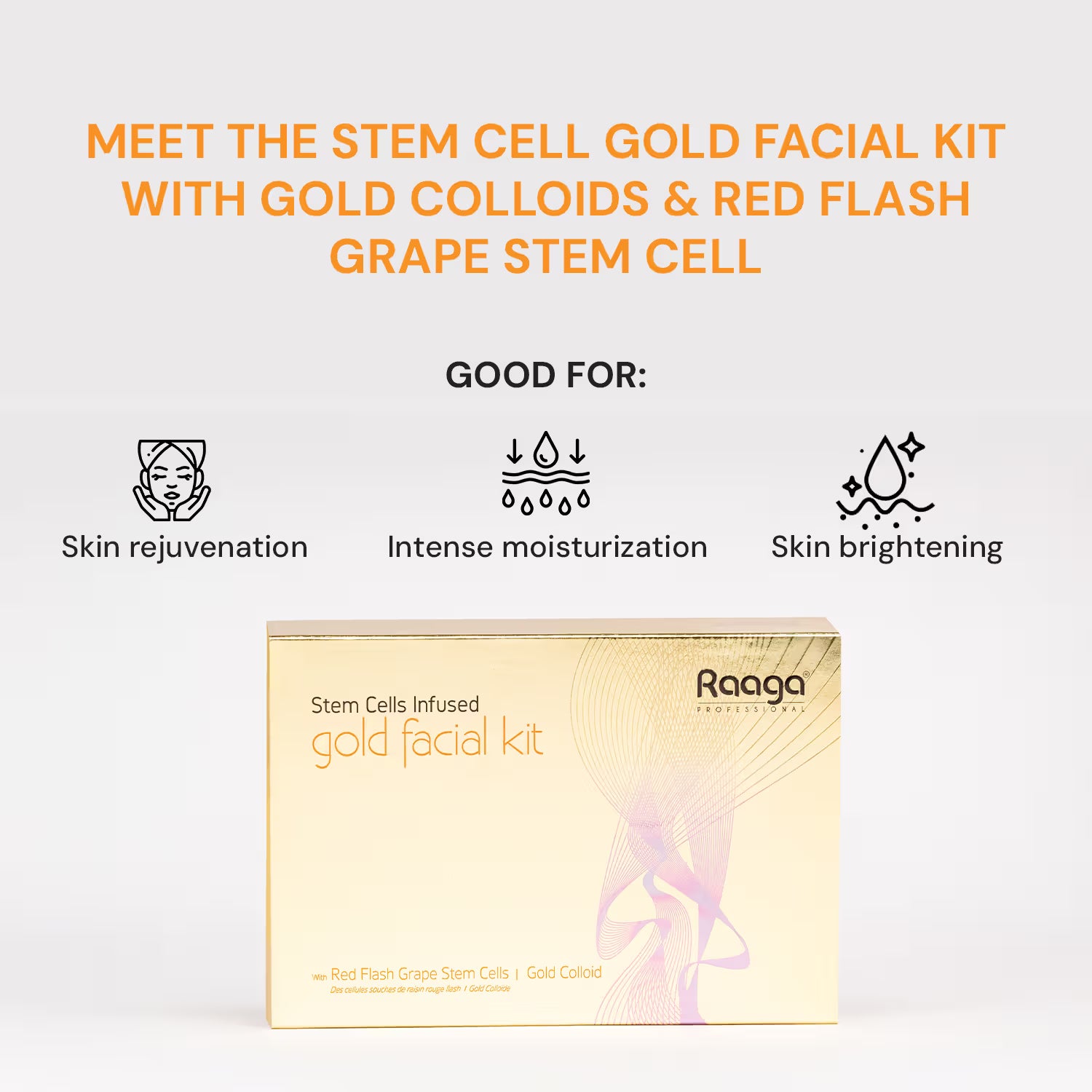Raaga Professional Stem Cell Inf Gold Facial Kit (51gm+10ml)