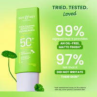 Dot & Key Cica Calming Mattifying Sunscreen SPF 50+ PA++++, Gel-Cream Texture, With Niacinamide (50 g)