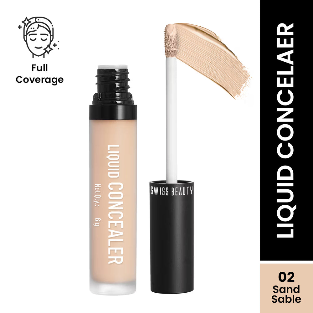 Swiss beauty Full Coverage Liquid Concealer With Jojoba Oil -  (5.6gm)
