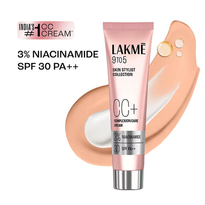 Lakme 9 To 5 CC Cream With SPF 30 PA++ And 3% Niacinamide Tinted Moisturizer To Conceal Dark Spots (30g)