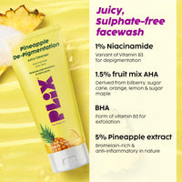 Plix Pineapple De-pigmentation Regime Facewash, Serum, Moisturizer & Sunscreen (230g)