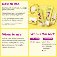 Plix Pineapple De-pigmentation Regime Facewash, Serum, Moisturizer & Sunscreen (230g)