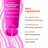 Foxtale Oil and Acne Control Face Wash – Fights Acne, Calms Skin, No Dryness (100ml)