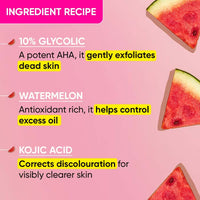 Dot & Key Watermelon + 10% Glycolic Gentle Exfoliating Face Serum, With Kojic, Controls Excess Oil (30ml)