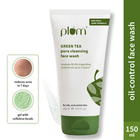Plum Green Tea Pore Cleansing Gel Face Wash With Glycolic Acid - Fights Acne & Oil For Clear Skin (150ml)