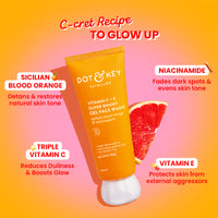 Dot & Key Vitamin C+E Super Bright Gel Face Wash, Sicilian Blood Orange & Niacinamide (175ml)