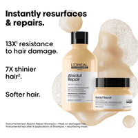 L'Oreal Professionnel Absolut Repair Shampoo, Hair Mask & Hair Serum Combo For Damaged Hair