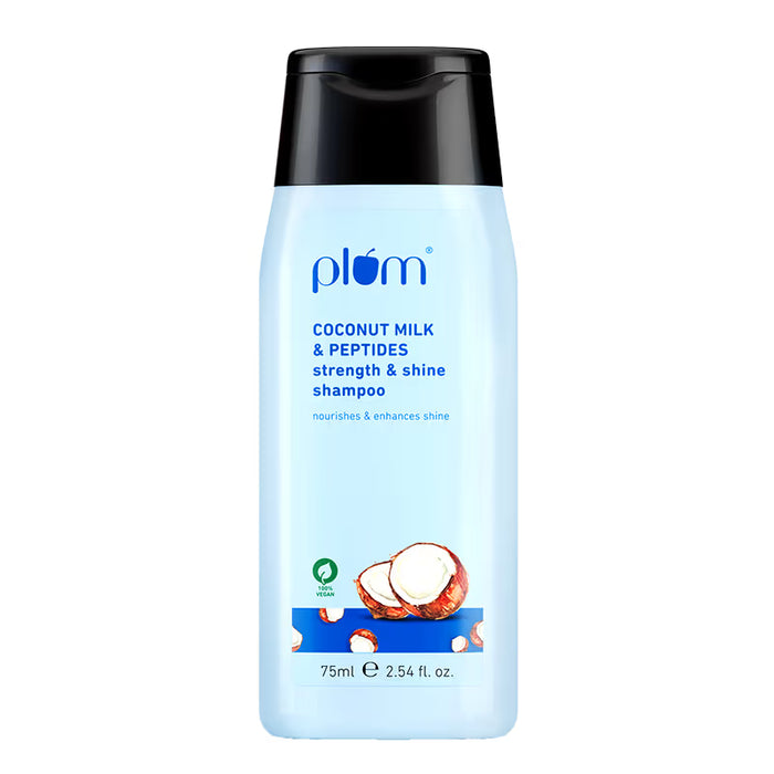 Plum Peptides Shampoo with Coconut Milk for Dry & Rough Hair 22x softer hair in 1 wash (250ml)